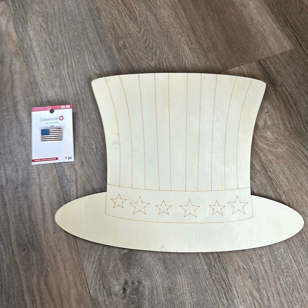 NEW 4th of July DIY Paint Me Patriotic Top Hat Wooden Project